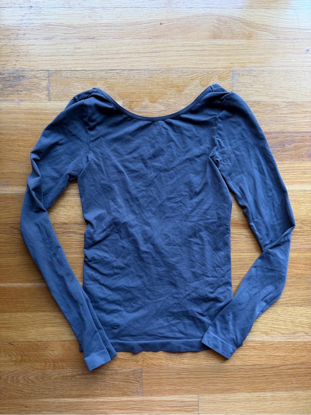 Intimately Free People Charcoal Gray Open Back Long Sleeve Top - Size XS